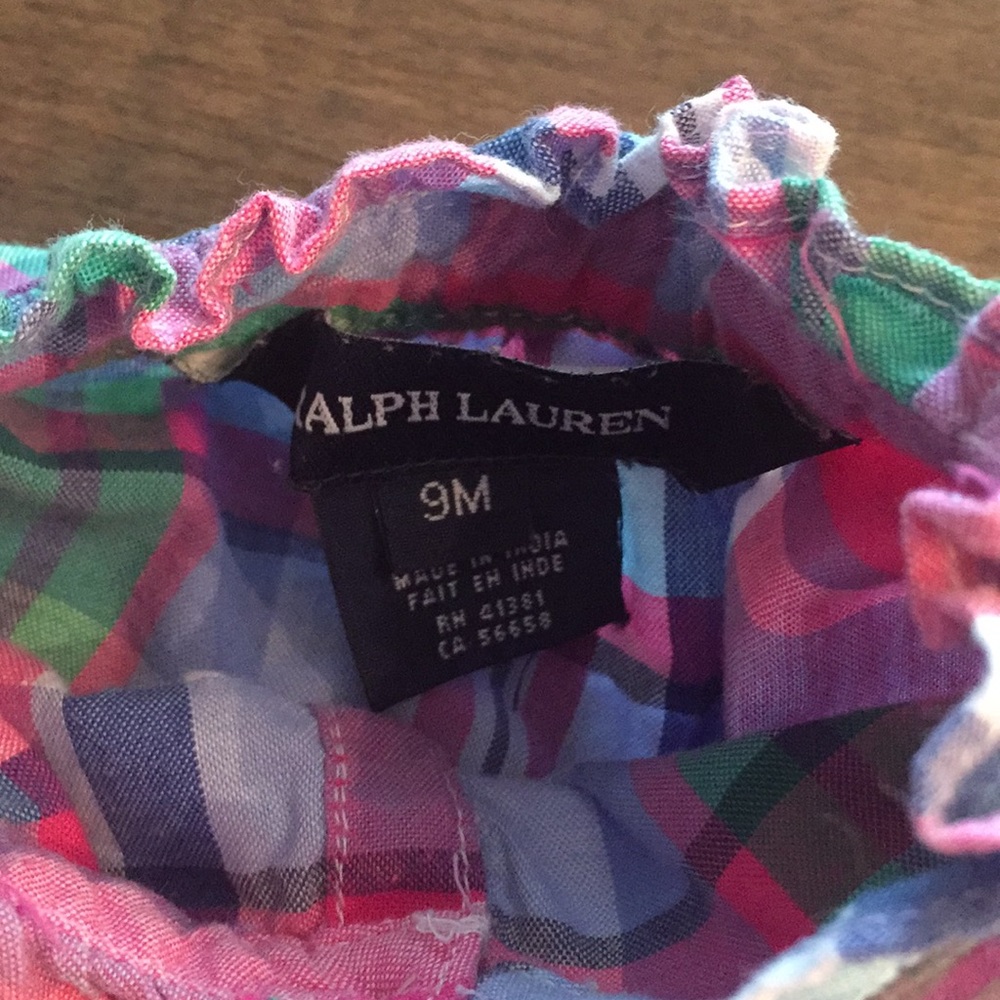 Ralph Lauren plaid tunic / dress, size 9M - Picture 4 of 7